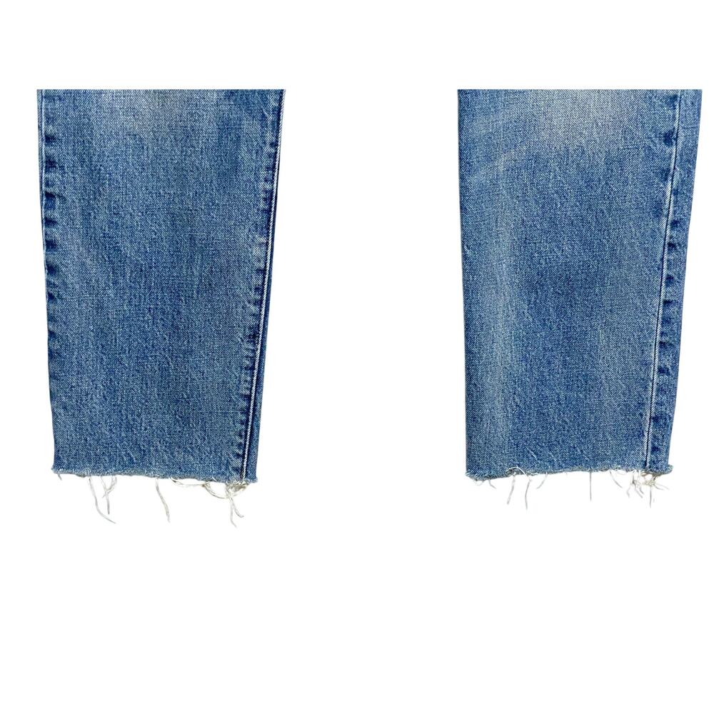 Levis 501 Japanese Denim Raw Hem Jeans Womens 32x27 Boyfriend Distressed Grunge - Picture 5 of 14